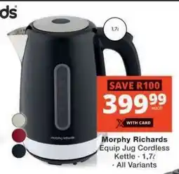 Checkers Morphy Richards Equip Jug Cordless Kettle offer
