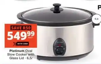 Checkers Platinum Oval Slow Cooker with Glass Lid offer