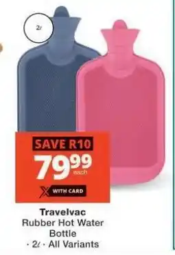 Checkers Travelvac Rubber Hot Water Bottle offer