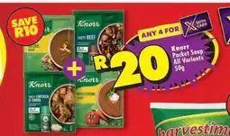 Shoprite KNORR PACKET SOUP all variants 50g offer