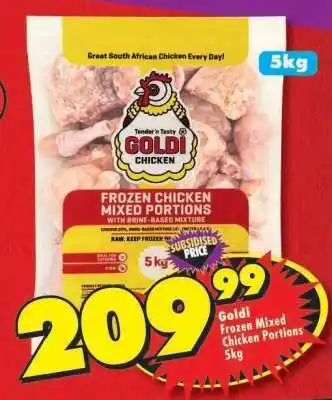 Shoprite GOLDI FROZEN MIXED CHICKEN PORTIONS 5kg offer