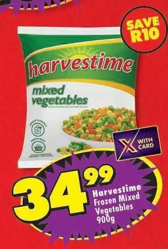 Shoprite HARVESTIME FROZEN MIXED VEGETABLES 900g offer