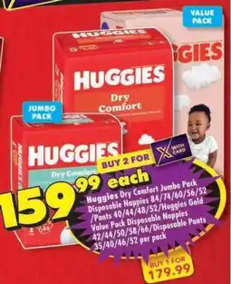 Shoprite Huggies Dry Comfort Jumbo Pack offer