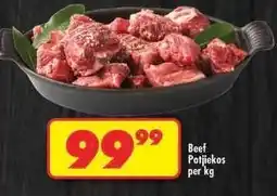 Shoprite BEEF POTJIEKOS per kg offer