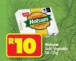 Shoprite Holsum Solid Vegetable Oil 125g offer