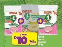 Shoprite IWISA INSTANT PORRIDGE 100g offer