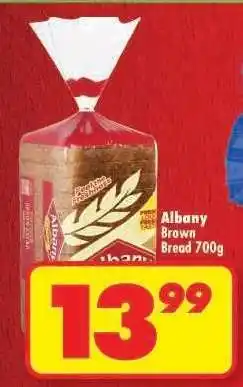 Shoprite Albany Brown Bread 700g offer