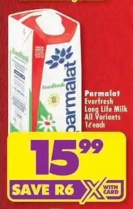 Shoprite Parmalat Everfresh Long Life Milk All Variants offer