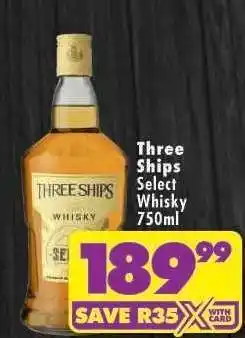 Shoprite Three Ships Select Whisky 750ml offer