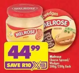 Shoprite Melrose Cheese Spread/Wedges offer