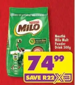 Shoprite Nestlé Milo Malt Powder Drink 500g offer
