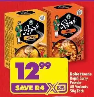 Shoprite ROBERTSONS RAJAH CURRY POWDER offer