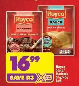 Shoprite Royco Sauce/Marinade 31g/40g Each offer