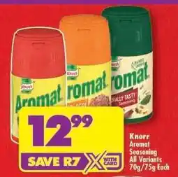 Shoprite Knorr Aromat Seasoning All Variants 70g/75g Each offer