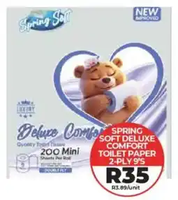 1UP Spring soft deluxe comfort toilet paper 2-ply offer