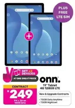 Game Onn 11" Tablet 4G 128GB LTE offer