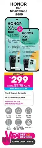 Game Honor X6c Smartphone 128GB offer