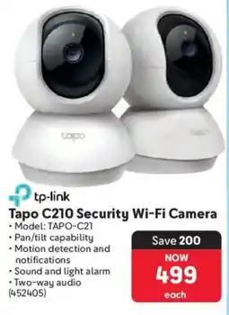 Makro Tp-link Tapo C210 Security Wi-Fi Camera offer
