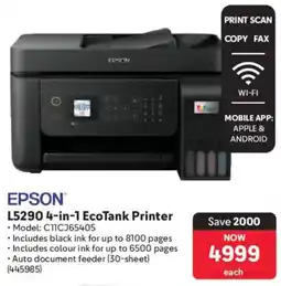 Makro Epson L5290 4-in-1 EcoTank Printer offer
