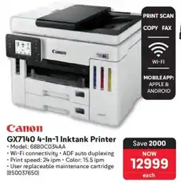 Makro Canon GX7140 4-In-1 Inktank Printer offer