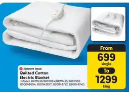 Makro Bennett Read Quilted Cotton Electric Blanket offer