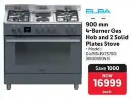 Makro Elba 4-Burner Gas Hob and 2 Solid Plates Stove offer