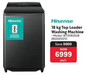 Makro Hisense Top Loader Washing Machine offer
