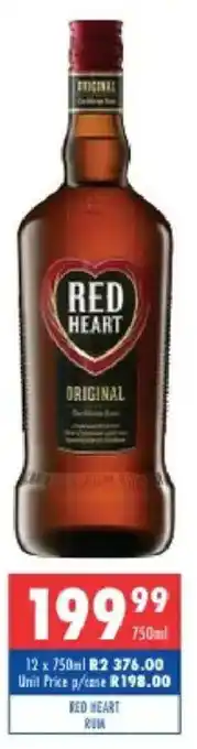 Ultra Liquors Red heart rum offer