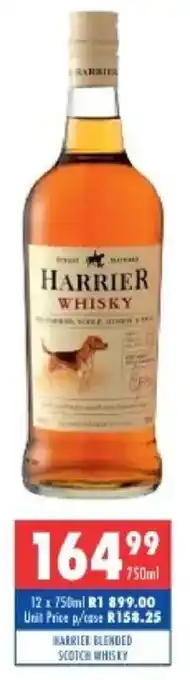 Ultra Liquors Harrier blended scotch whisky offer