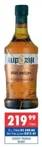 Ultra Liquors Klipdrift premium brandy offer