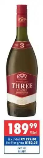 Ultra Liquors Kwv 3yo brandy offer