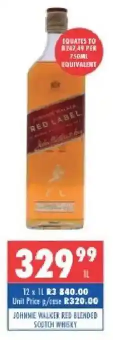 Ultra Liquors Johnnie walker red blended scotch whisky offer