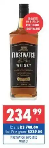 Ultra Liquors Firstwatch imported whisky offer