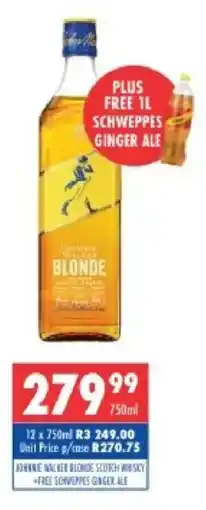 Ultra Liquors Johnnie walker blonde scotch whisky offer