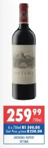 Ultra Liquors Anthonij rupert optima offer