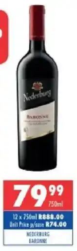 Ultra Liquors Nederburg Baronne offer