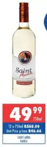 Ultra Liquors Saint anna range offer