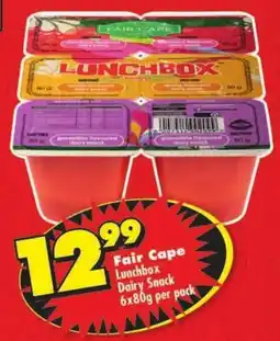 Shoprite Fair Cape Lunchbox Dairy Snack offer