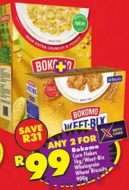 Shoprite Bokomo Corn Flakes/ Weet-Bix Wholegrain Wheat Biscuits offer