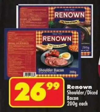 Shoprite Renown Shoulder/ Diced Bacon offer