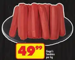 Shoprite Gogo's Smokies offer