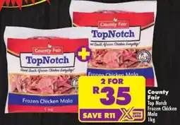Shoprite County Fair Top Notch Frozen Chicken Mala offer