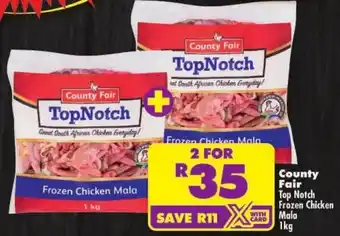 Shoprite County Fair Top Notch Frozen Chicken Mala offer