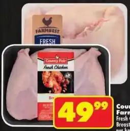 Shoprite County Fair/ Farmbest Fresh Chicken Breasts offer