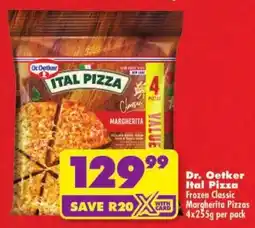 Shoprite Dr. Oetker Ital Pizza Frozen Classic Margherita Pizzas offer
