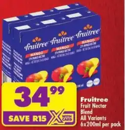Shoprite Fruitree Fruit Nectar Blend All Variants offer
