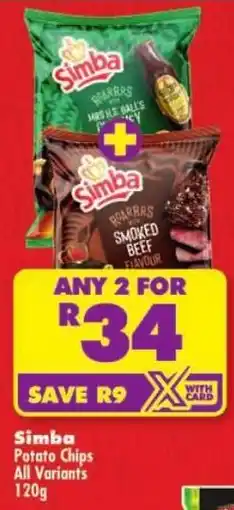 Shoprite Simba Potato Chips All Variants offer