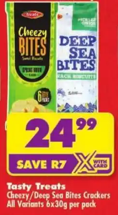 Shoprite Tasty Treats Cheezy/ Deep Sea Bites Crackers All Variants offer