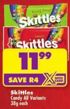 Shoprite Skittles Candy All Variants offer