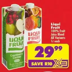 Shoprite Liqui Fruit 100% Fruit Juice Blend All Variants offer